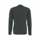 Maglia a maniche lunghe in cotone verde scuro