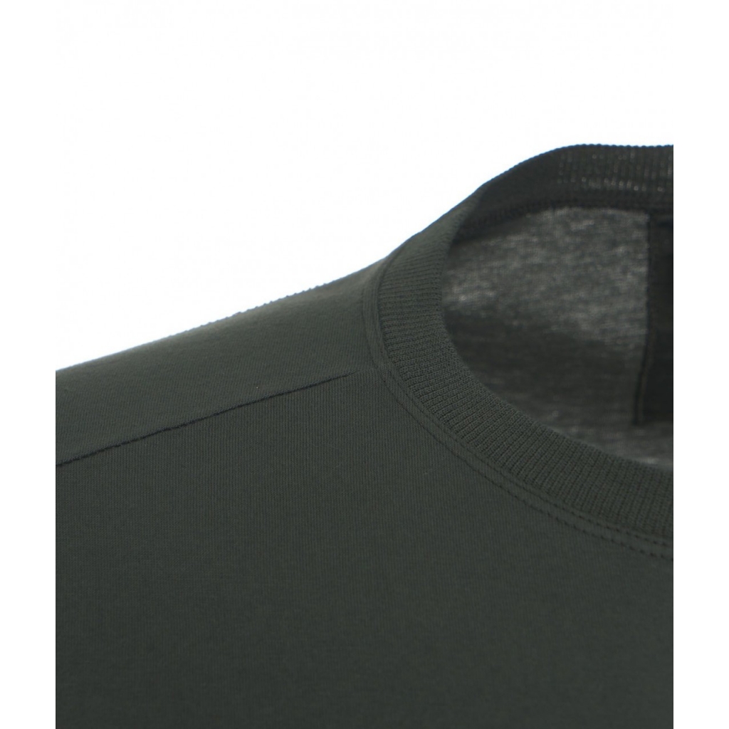 Maglia a maniche lunghe in cotone verde scuro