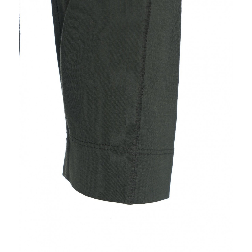 Maglia a maniche lunghe in cotone verde scuro
