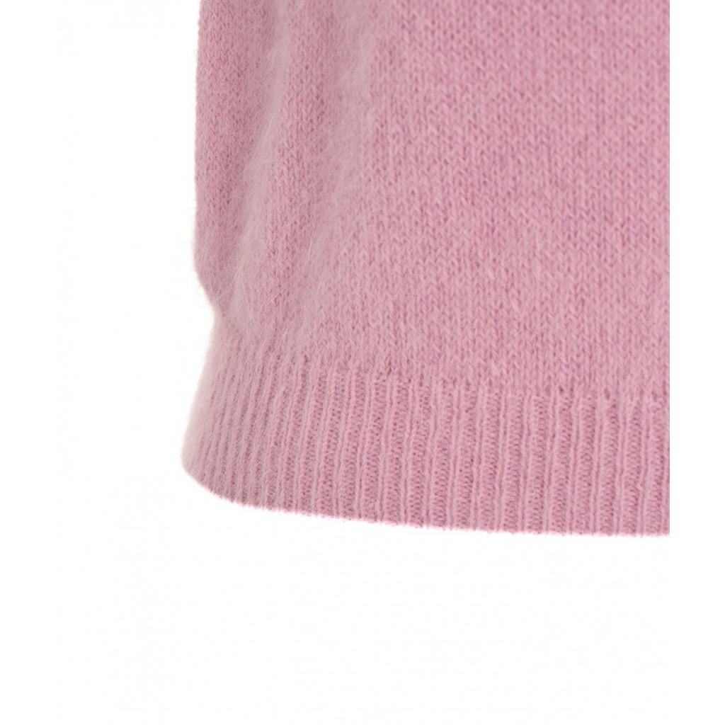Gilet in misto angora rosa antico
