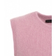 Gilet in misto angora rosa antico