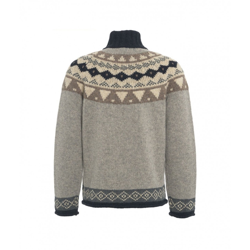 Cardigan con motivo norvegese Luwall grigio