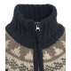 Cardigan con motivo norvegese Luwall grigio