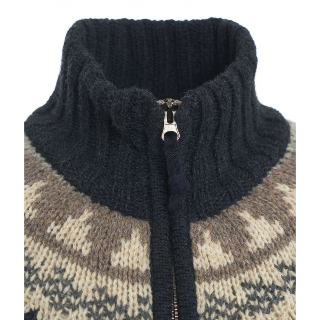 Cardigan con motivo norvegese Luwall grigio