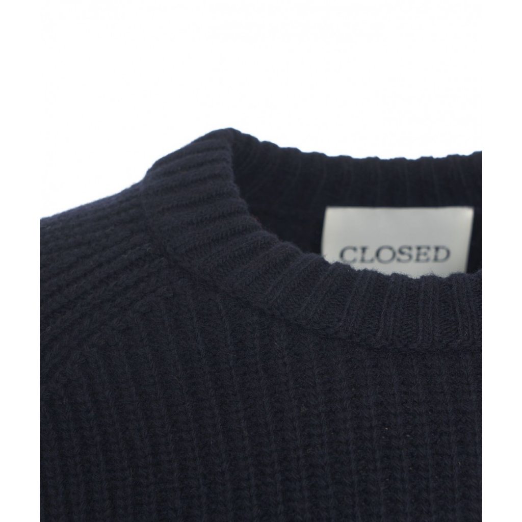 Maglione in lana blu scuro