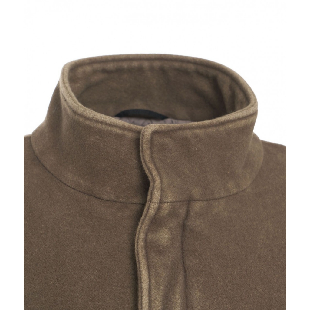 Giacca in lana con tasche applicate marrone