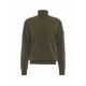 Maglione dolcevita in velluto verde