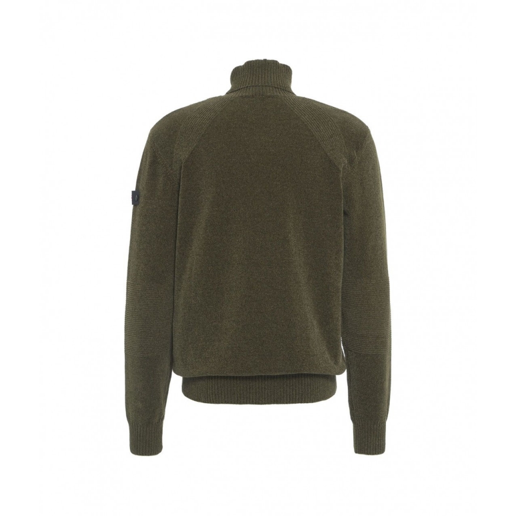 Maglione dolcevita in velluto verde