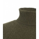 Maglione dolcevita in velluto verde