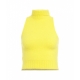 Top in maglia con dolcevita giallo