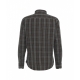 Camicia button down con motivo a scacchi marrone
