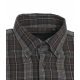 Camicia button down con motivo a scacchi marrone