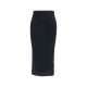 Gonna a tubo in maglia pelosa nero