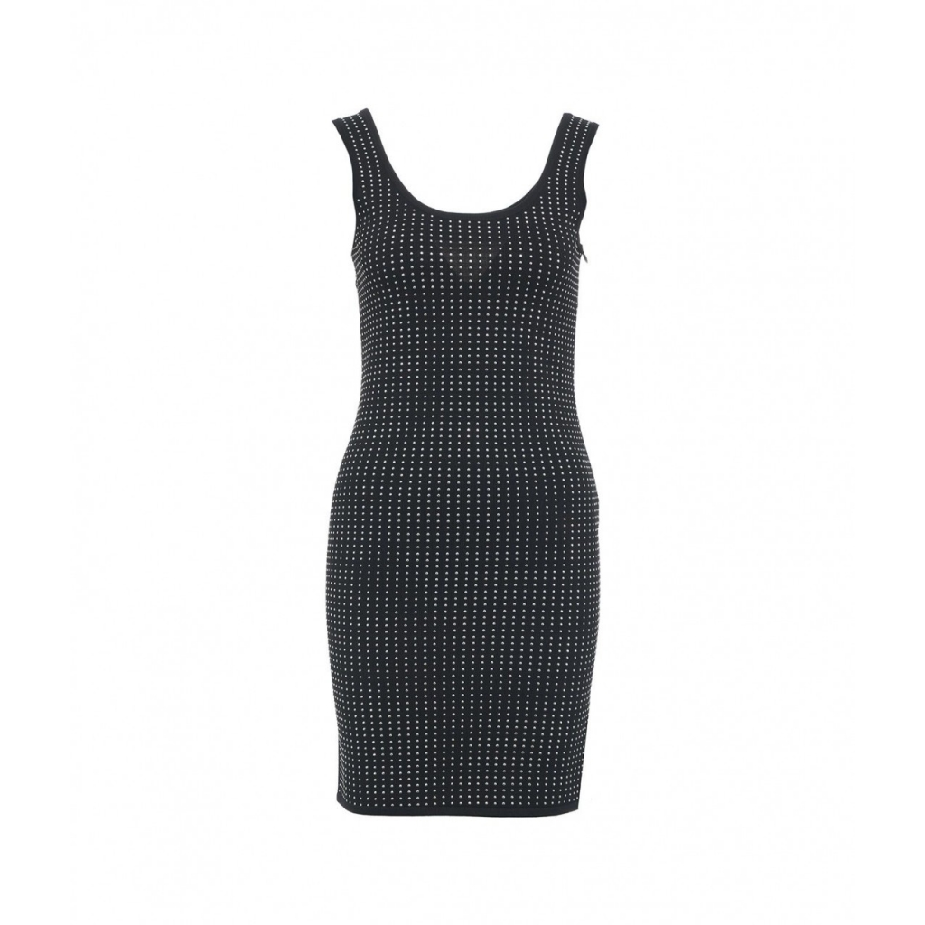Abito mini con borchie nero