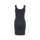 Abito mini con borchie nero