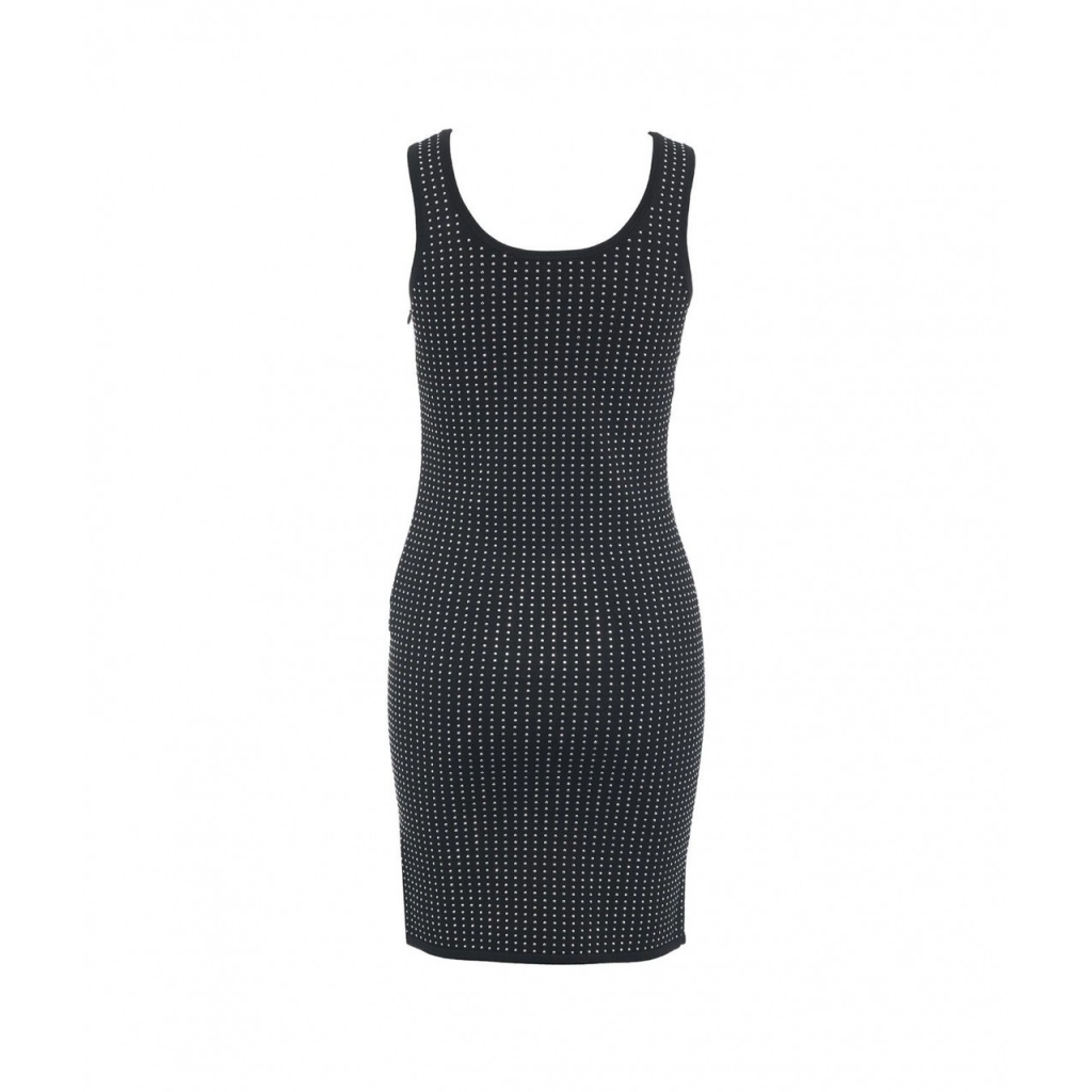 Abito mini con borchie nero