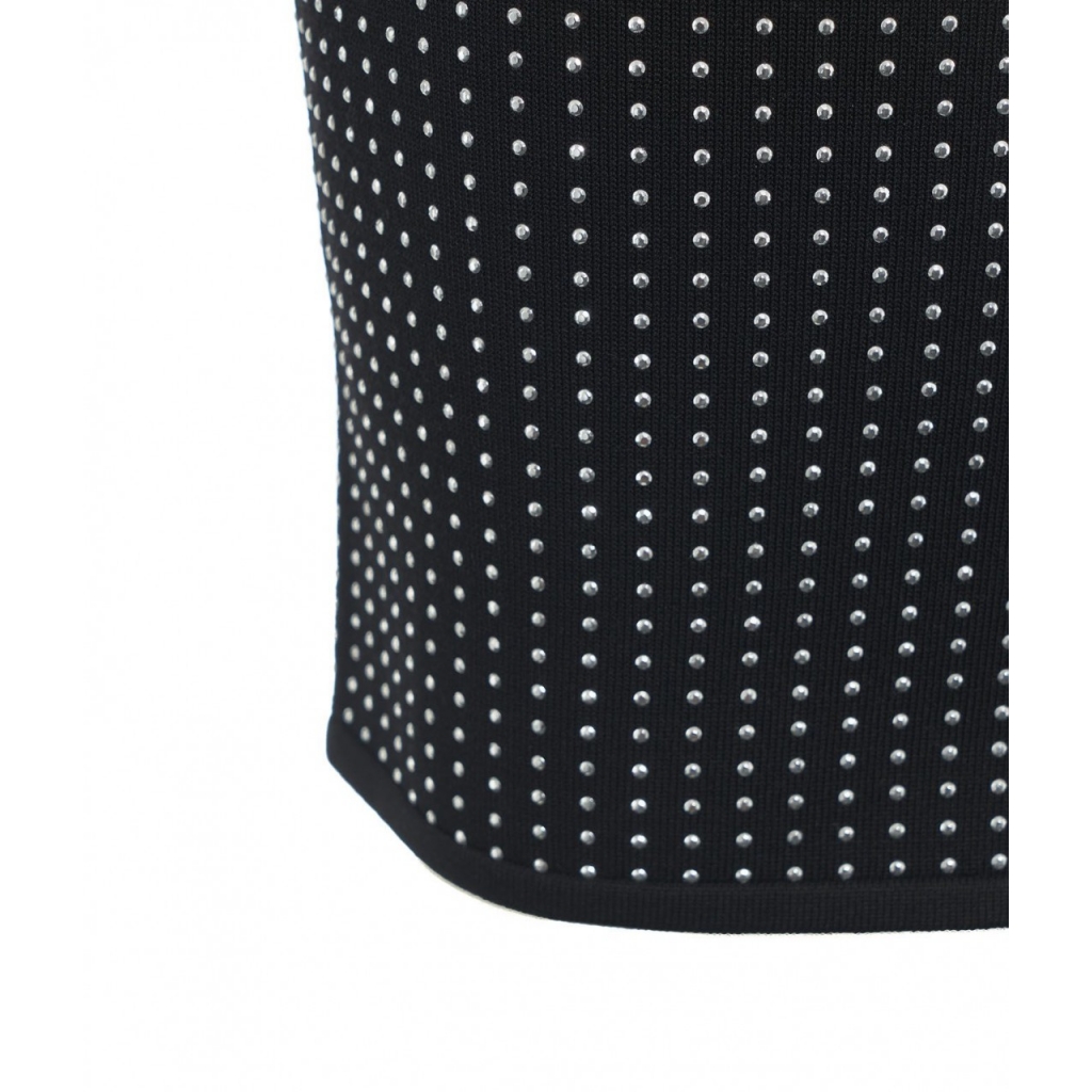 Abito mini con borchie nero