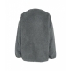 Giacca di pelliccia in misto alpaca suri grigio