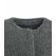 Giacca di pelliccia in misto alpaca suri grigio