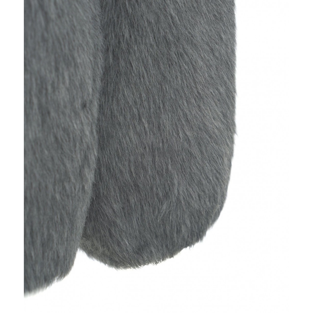 Giacca di pelliccia in misto alpaca suri grigio
