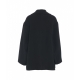 Cappotto doppiopetto in doubleface nero