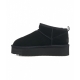 Platform boots in pelle scamosciata nero