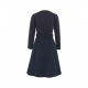 Maxi abito con cintura in vita Astrid blu scuro