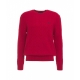 Maglione in maglia intrecciata rosso