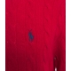 Maglione in maglia intrecciata rosso