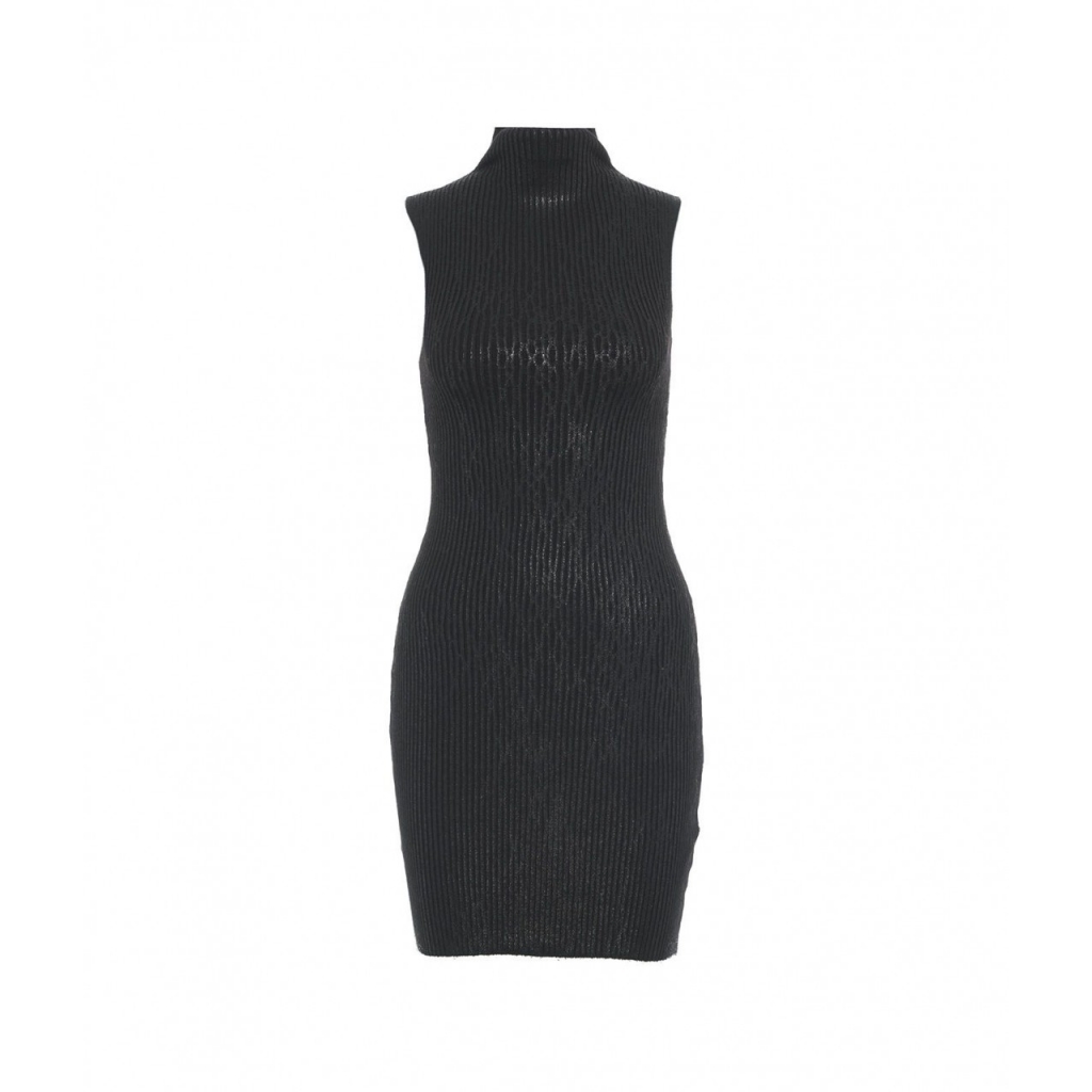 Abito in maglia metallizzata nero