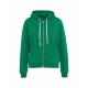 Felpa con cappuccio e zip verde