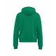 Felpa con cappuccio e zip verde