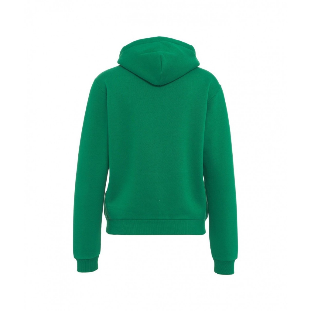 Felpa con cappuccio e zip verde