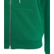 Felpa con cappuccio e zip verde