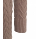 Cardigan lungo con pelliccia sintetica marrone
