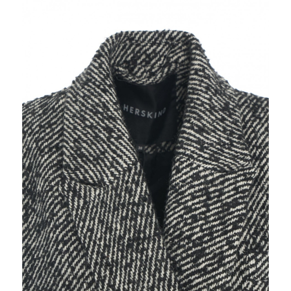 Cappotto oversize in lana Butter nero