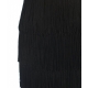 Maxi abito con frange nero