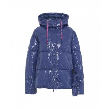 Piumino eco lucido blu royal