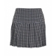 Mini gonna pied de poule multicolore