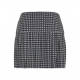 Mini gonna pied de poule multicolore