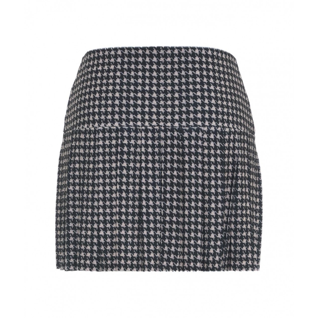 Mini gonna pied de poule multicolore