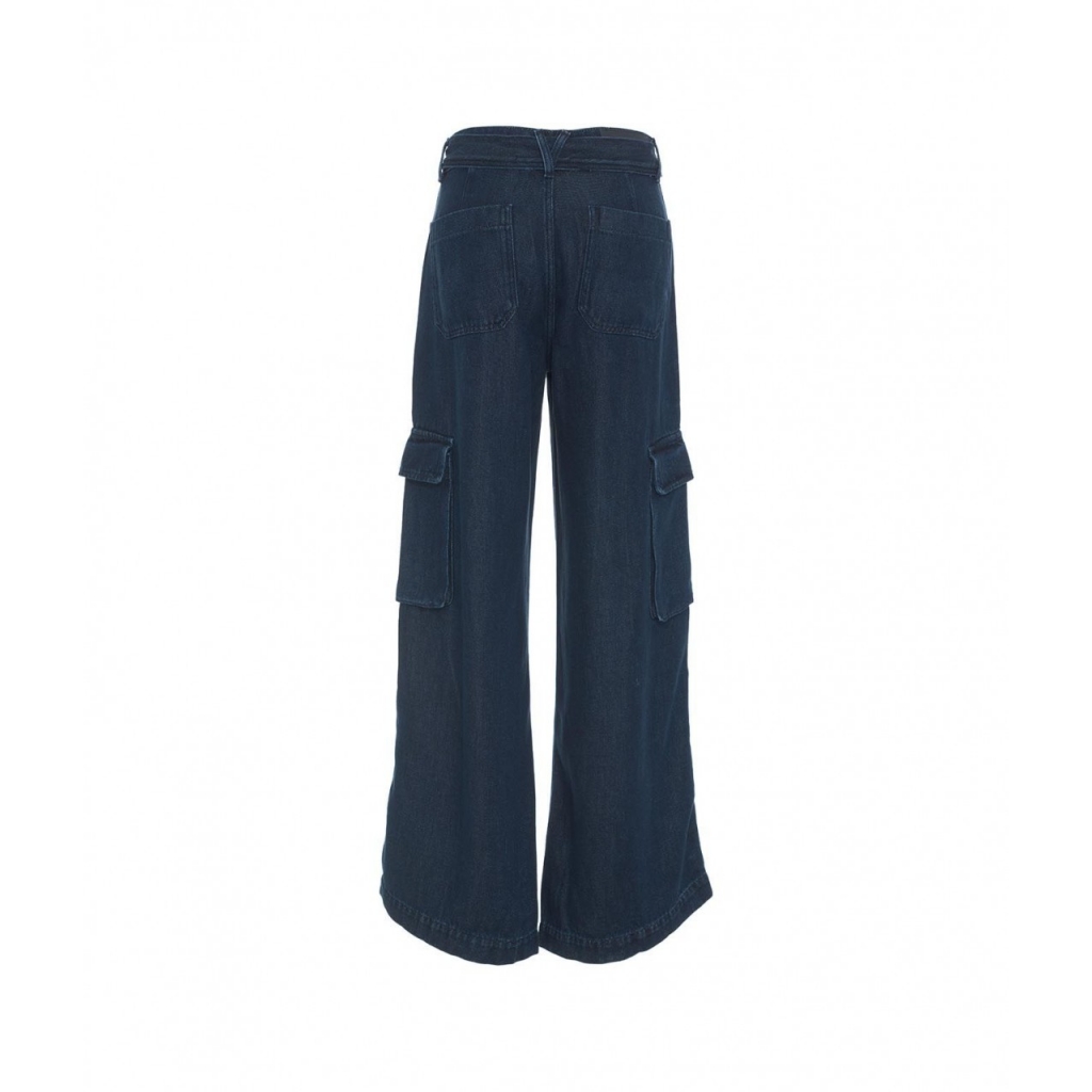 Jeans Cargo Palazzo blu scuro