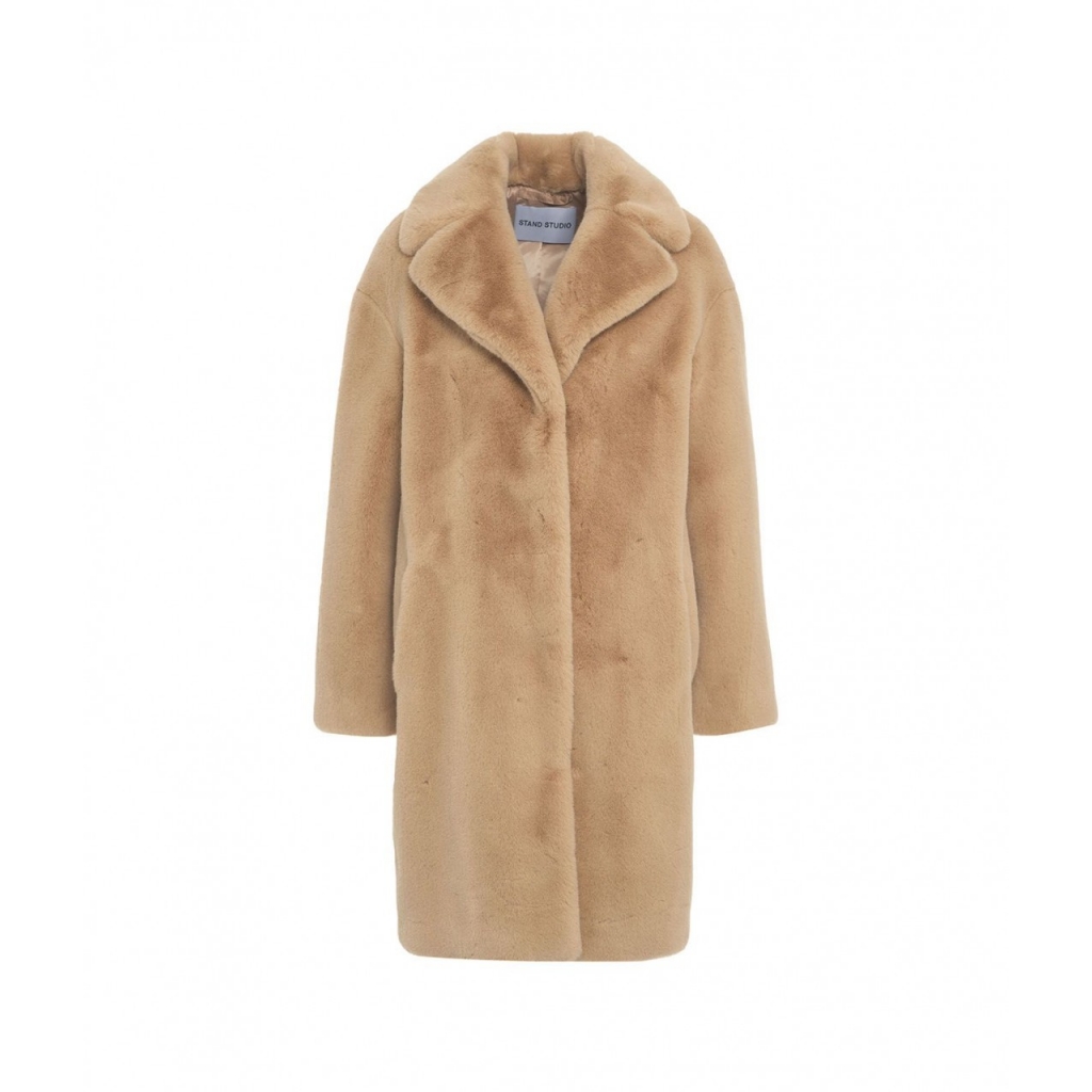 Cappotto in eco pelliccia Camille Cocoon beige