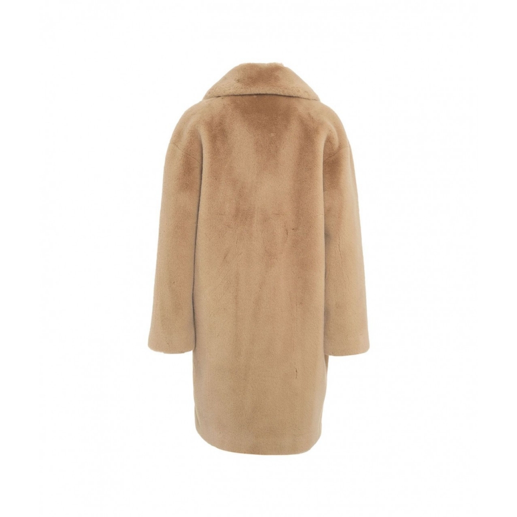Cappotto in eco pelliccia Camille Cocoon beige