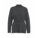 Maglione con cintura in vita grigio scuro