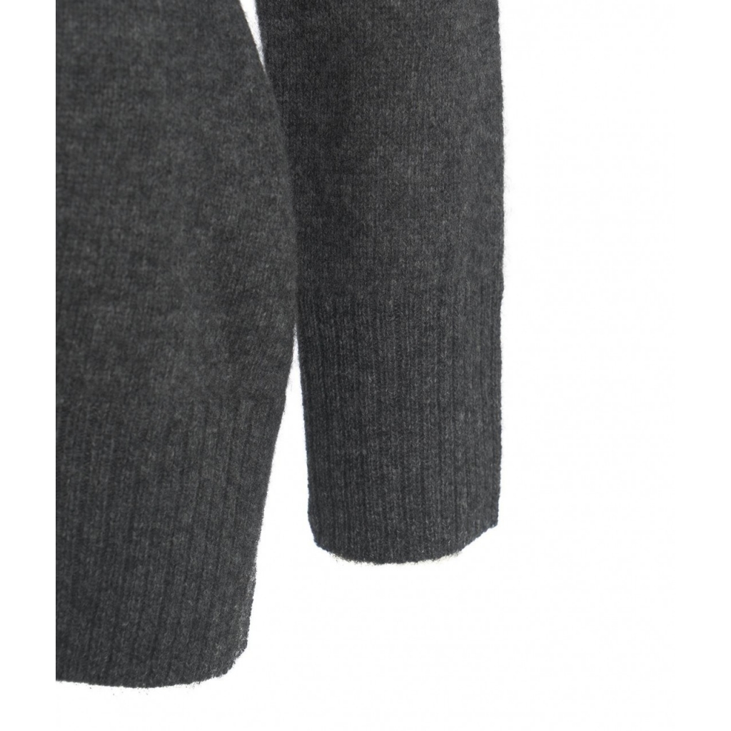 Maglione con cintura in vita grigio scuro