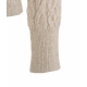 Maglione in maglia intrecciata marrone chiaro