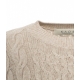 Maglione in maglia intrecciata marrone chiaro