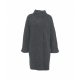 Cappotto in maglia con strass grigio scuro