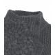 Cappotto in maglia con strass grigio scuro